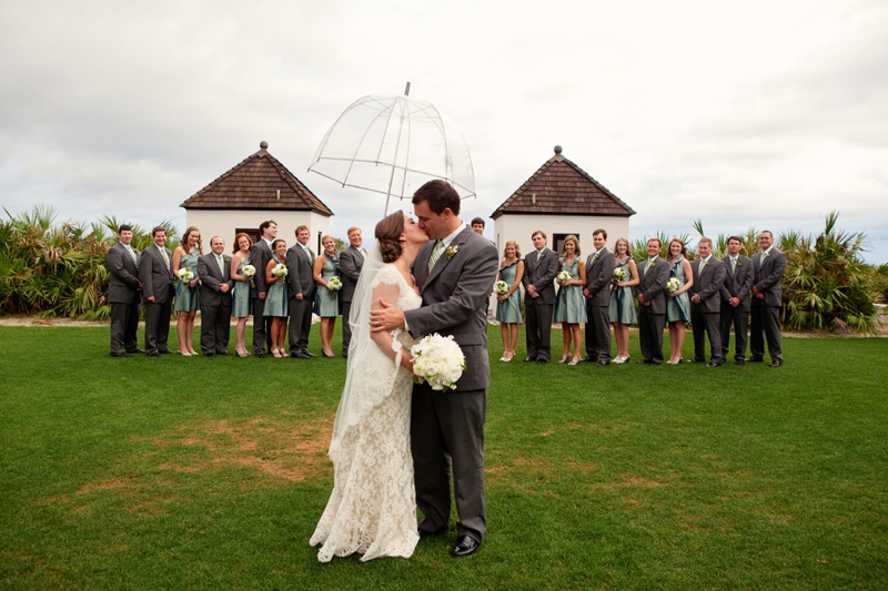 Green, Blue, and Burlap Southern Wedding via TheELD.com