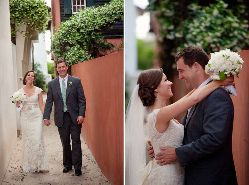 Green, Blue, and Burlap Southern Wedding via TheELD.com