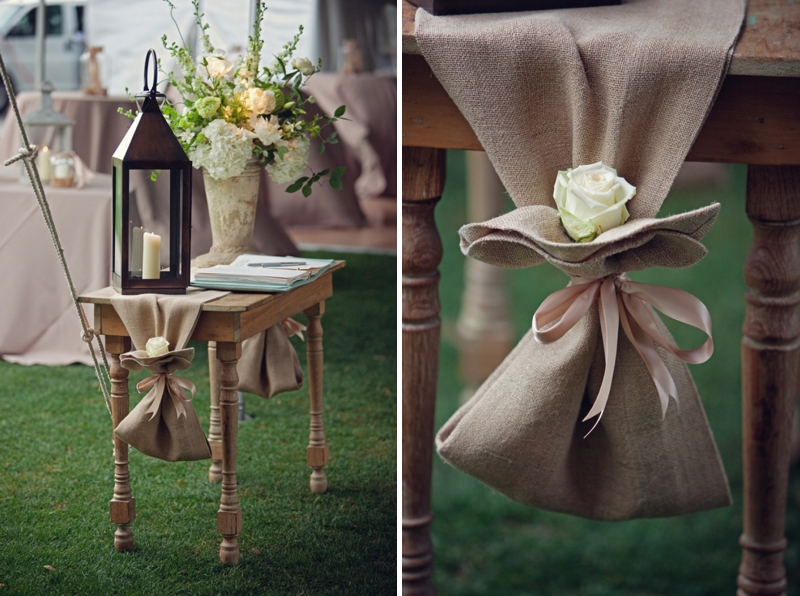 Green, Blue, and Burlap Southern Wedding via TheELD.com