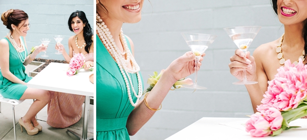 Modern Palm Springs Inspired Bridal Party Attire Ideas via TheELD.com