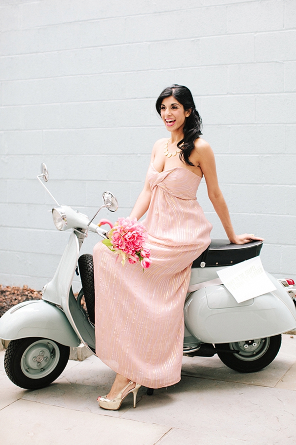 Modern Palm Springs Inspired Bridal Party Attire Ideas via TheELD.com