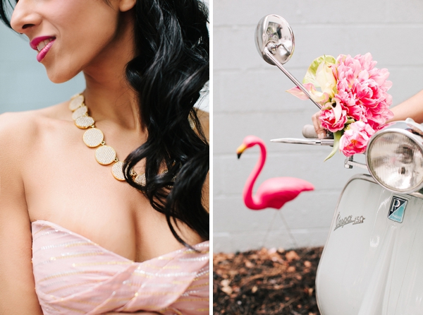 Modern Palm Springs Inspired Bridal Party Attire Ideas via TheELD.com