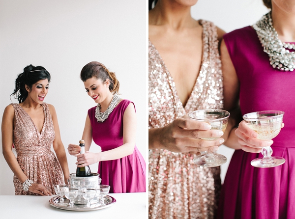 Modern Palm Springs Inspired Bridal Party Attire Ideas via TheELD.com