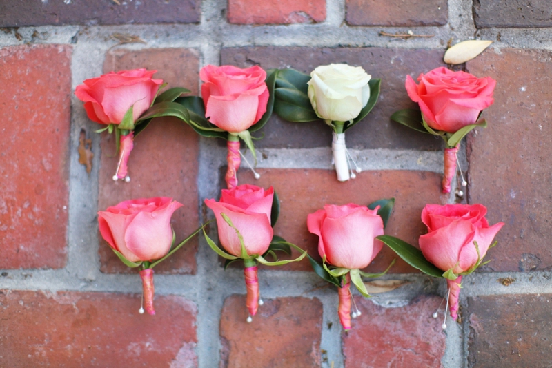 Modern Elegant Coral and Gray Wedding via TheELD.com