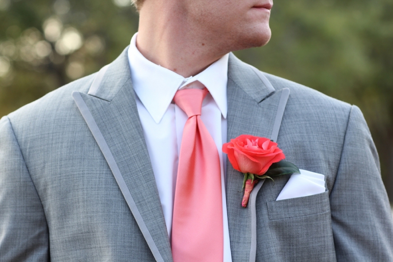 Modern Elegant Coral and Gray Wedding via TheELD.com