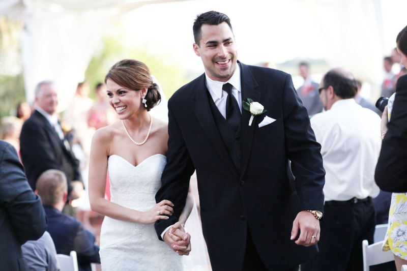 Modern Elegant Coral and Gray Wedding via TheELD.com