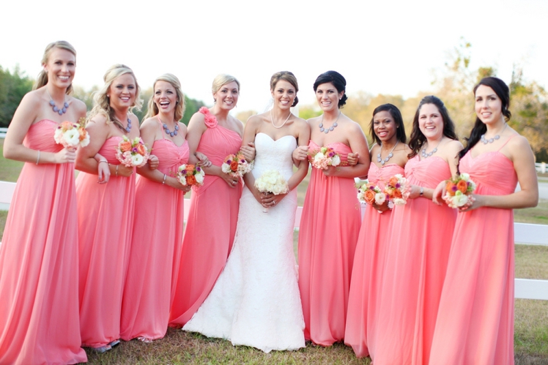 Modern Elegant Coral and Gray Wedding via TheELD.com