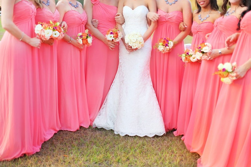 Modern Elegant Coral and Gray Wedding via TheELD.com