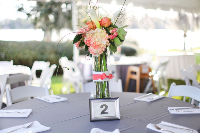 Modern Elegant Coral and Gray Wedding via TheELD.com