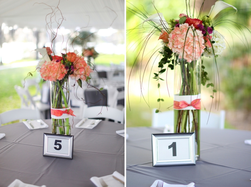 Modern Elegant Coral and Gray Wedding via TheELD.com