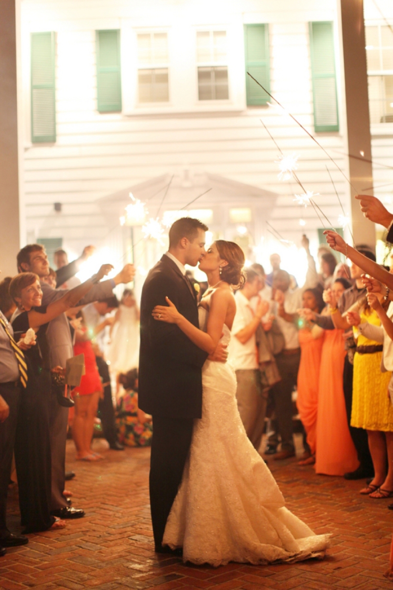 Modern Elegant Coral and Gray Wedding via TheELD.com