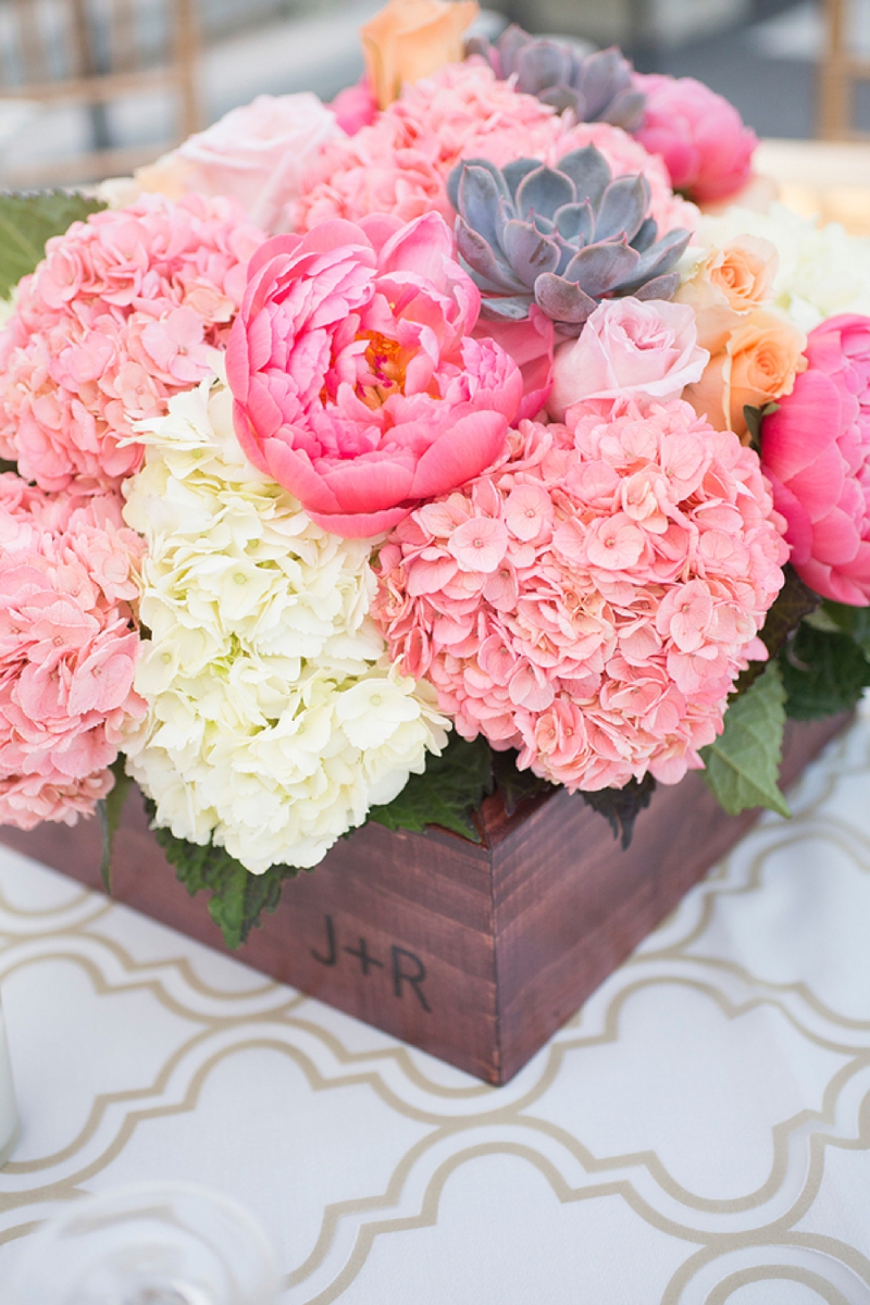 A Modern, Elegant Pink and Gold Wedding via TheELD.com