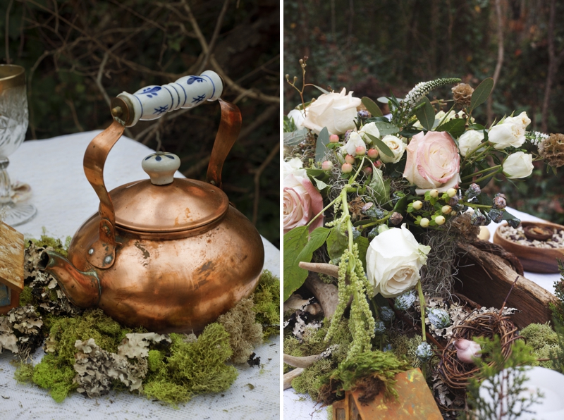 Romantic Nature Inspired Snow White Wedding Inspiration via TheELD.com