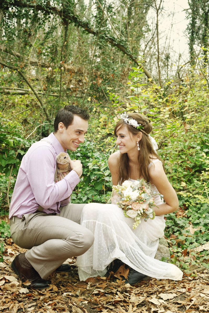 Romantic Nature Inspired Snow White Wedding Inspiration via TheELD.com