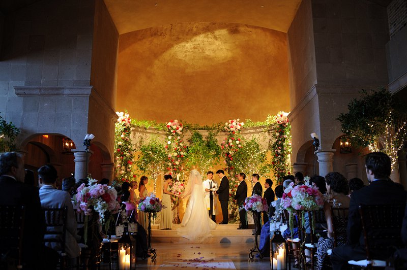 Elegant Enchanted Garden Pink and Green Wedding via TheELD.com