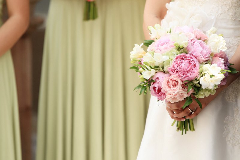 Elegant Enchanted Garden Pink and Green Wedding via TheELD.com