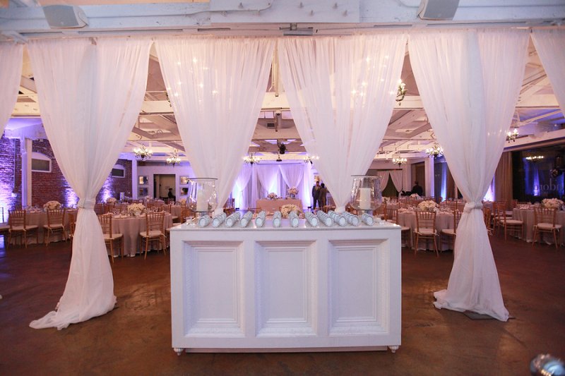 A Glamorous Pink, White, & Silver Engagement Party via TheELD.com