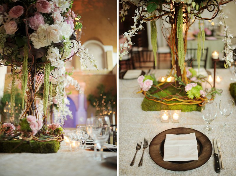 Elegant Enchanted Garden Pink and Green Wedding via TheELD.com