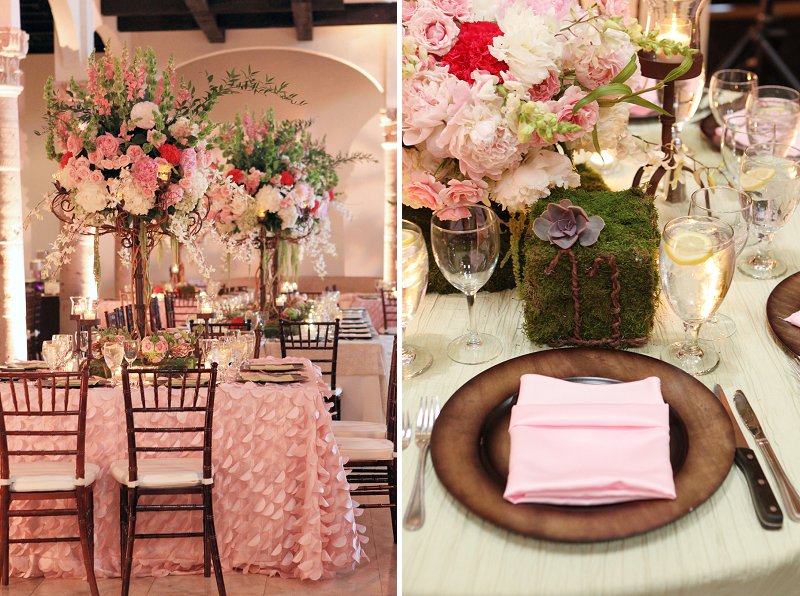 Elegant Enchanted Garden Pink and Green Wedding via TheELD.com