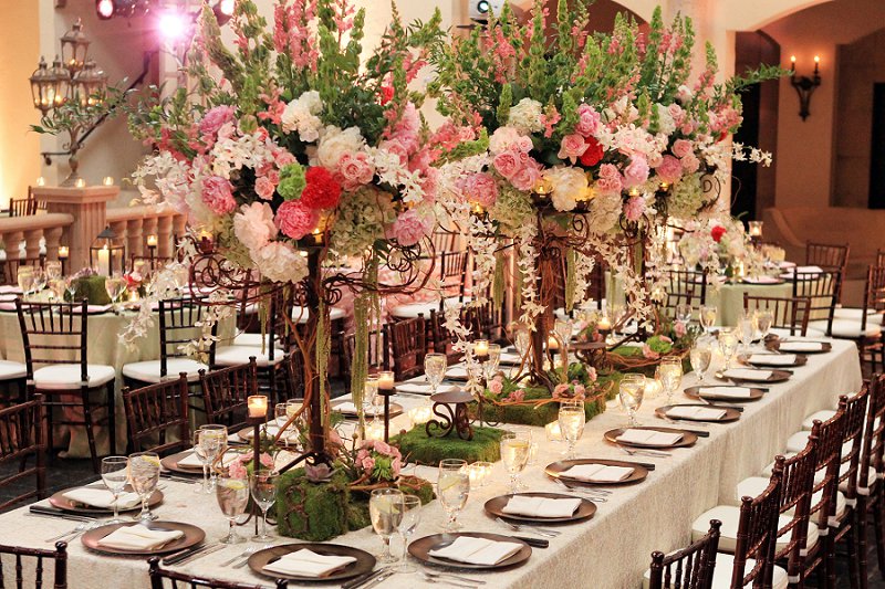 Elegant Enchanted Garden Pink and Green Wedding via TheELD.com