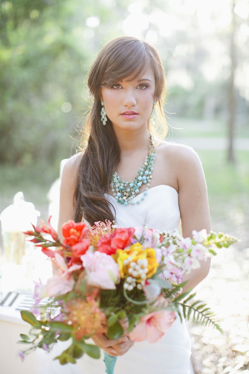 Aqua, Black, and White Wedding Inspiration via TheELD.com