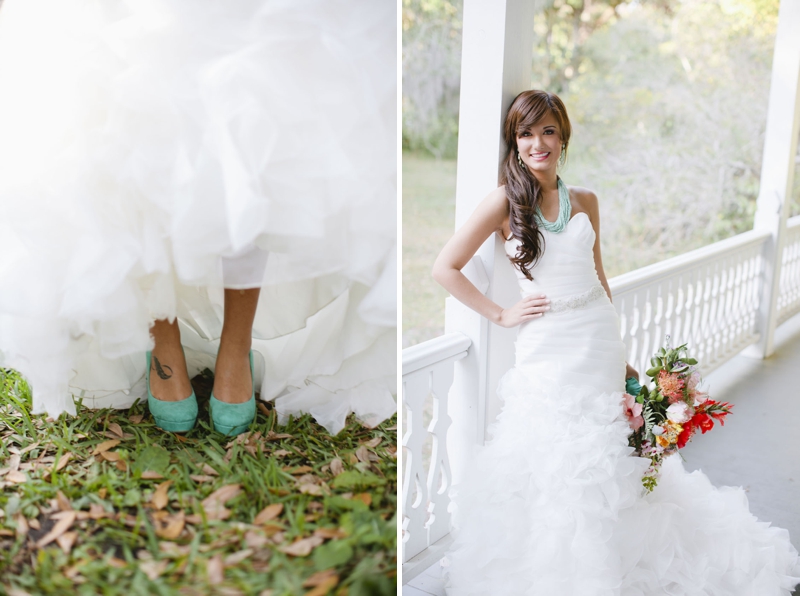 Aqua, Black, and White Wedding Inspiration via TheELD.com