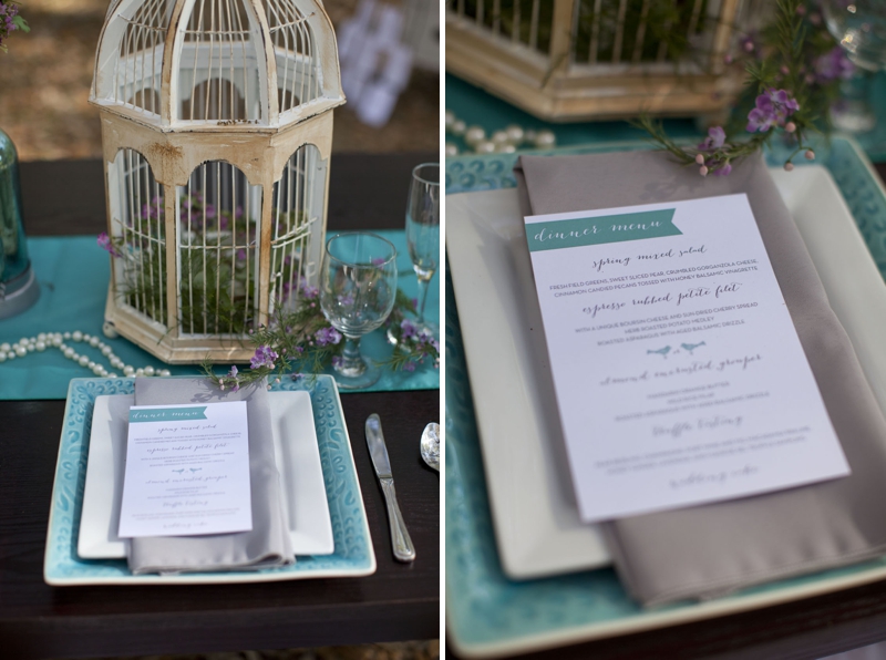 Aqua, Black, and White Wedding Inspiration via TheELD.com