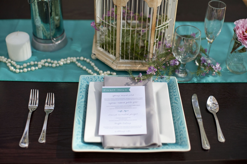 Aqua, Black, and White Wedding Inspiration via TheELD.com