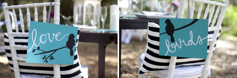 Aqua, Black, and White Wedding Inspiration via TheELD.com