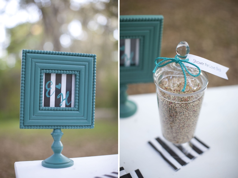 Aqua, Black, and White Wedding Inspiration via TheELD.com