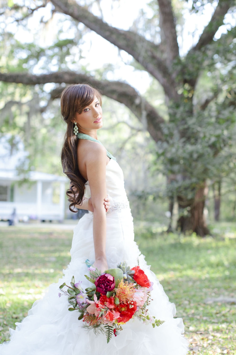 Aqua, Black, and White Wedding Inspiration via TheELD.com