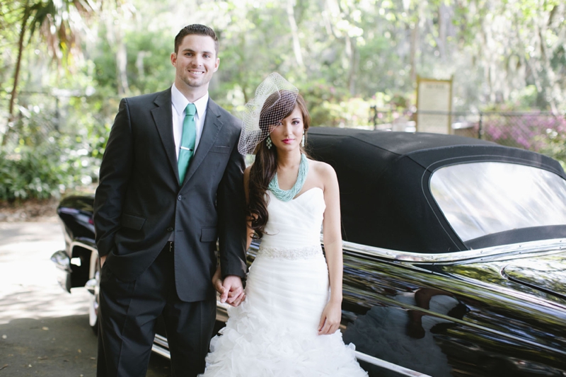 Aqua, Black, and White Wedding Inspiration via TheELD.com