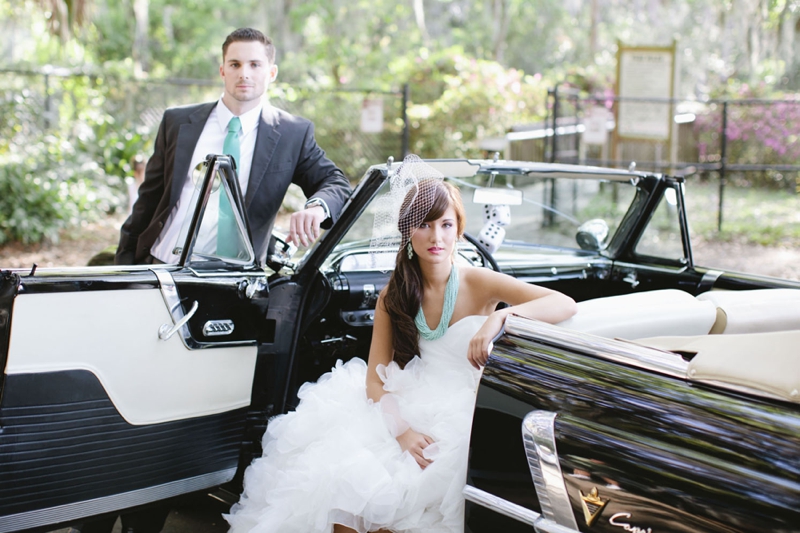 Aqua, Black, and White Wedding Inspiration via TheELD.com