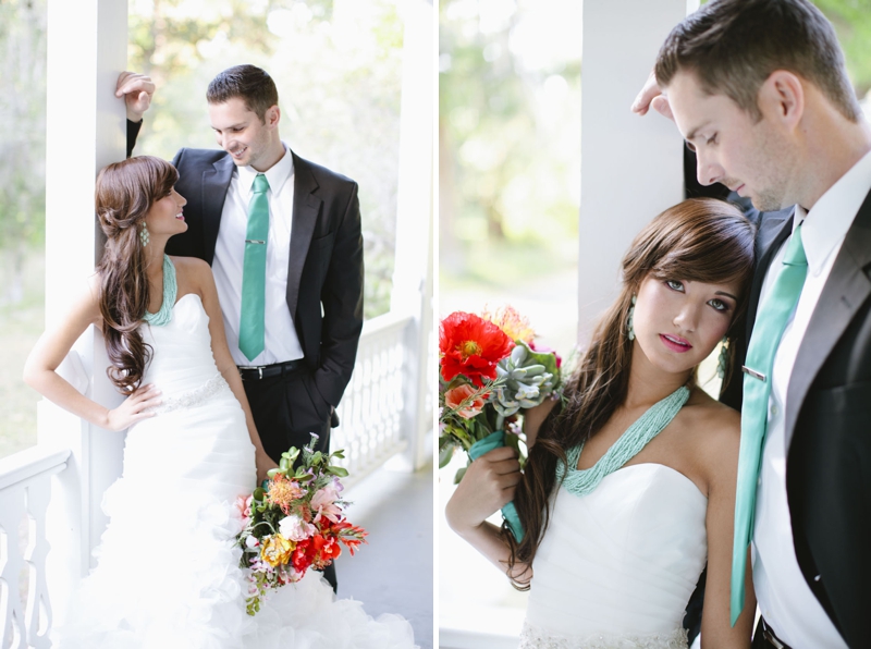 Aqua, Black, and White Wedding Inspiration via TheELD.com