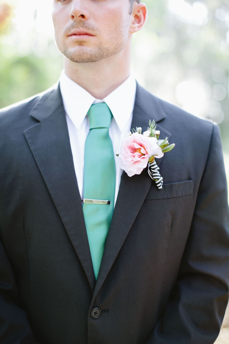 Aqua, Black, and White Wedding Inspiration via TheELD.com