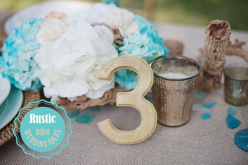 Aqua Wedding Ideas {Rustic}  via TheELD.com