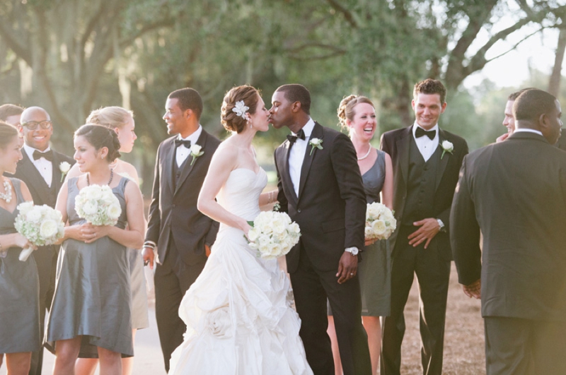 Elegant Pink and Gray Wedding via TheELD.com