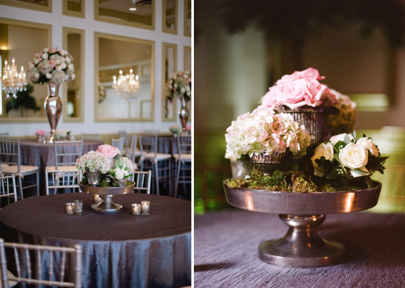 Elegant Pink and Gray Wedding via TheELD.com