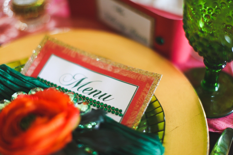 Chic Emerald and Orange Wedding Inspiration via TheELD.com