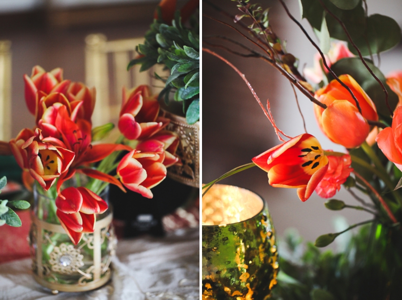 Chic Emerald and Orange Wedding Inspiration via TheELD.com