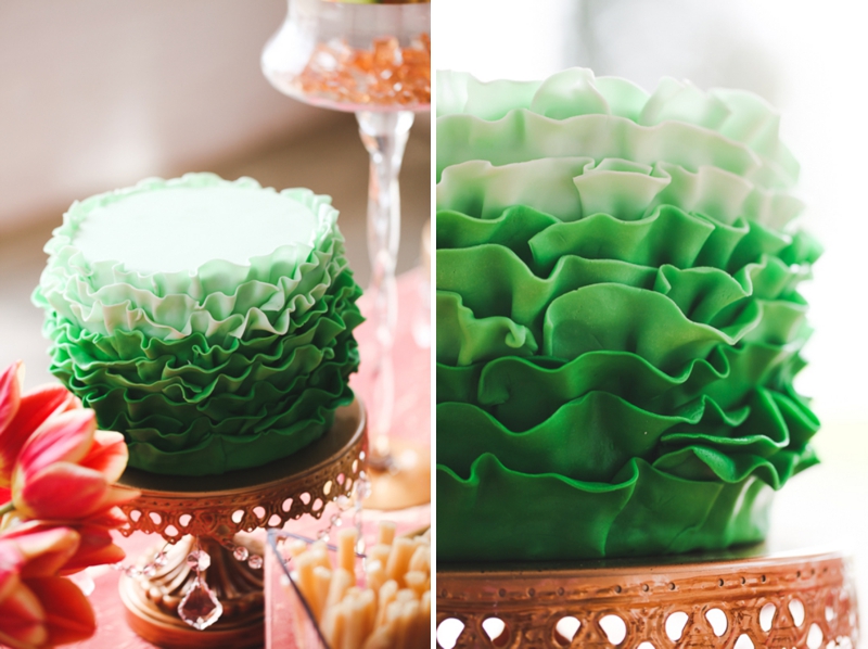 Chic Emerald and Orange Wedding Inspiration via TheELD.com