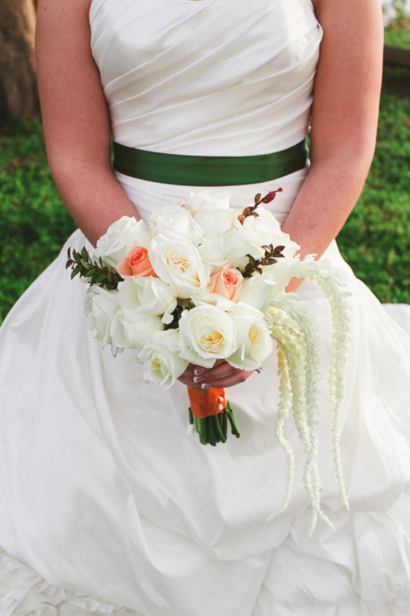 Chic Emerald and Orange Wedding Inspiration via TheELD.com