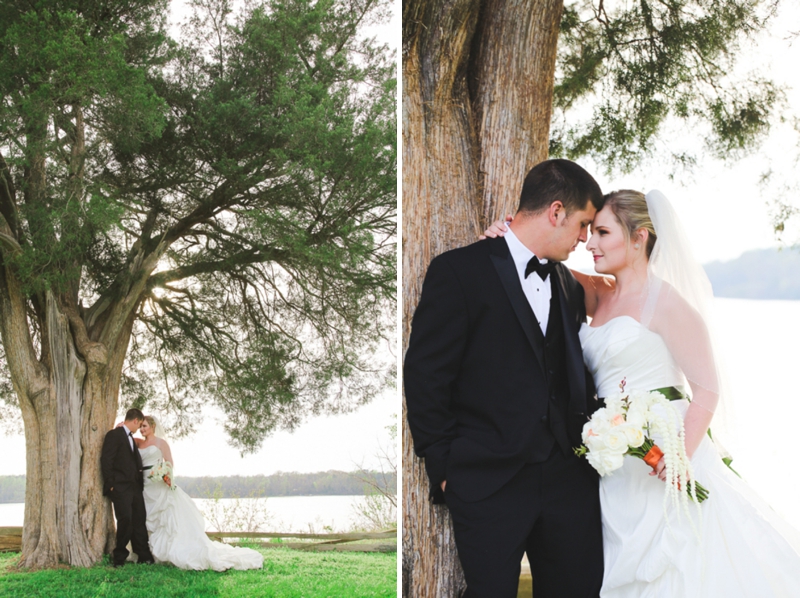 Chic Emerald and Orange Wedding Inspiration via TheELD.com