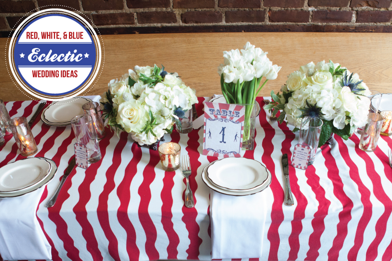 Red, White, and Blue Wedding Ideas {Eclectic} via TheELD.com