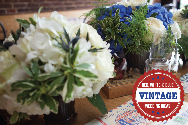 Red, White, and Blue Wedding Ideas {Vintage} via TheELD.com