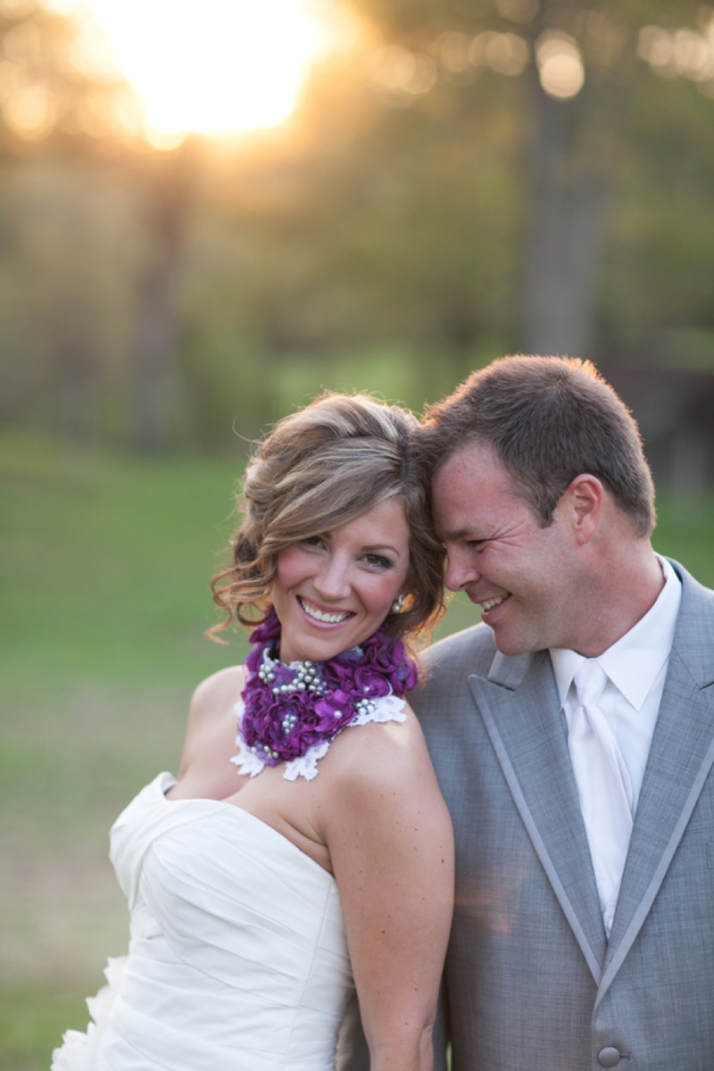 A Purple South Carolina Rustic Elegant Wedding via TheELD.com