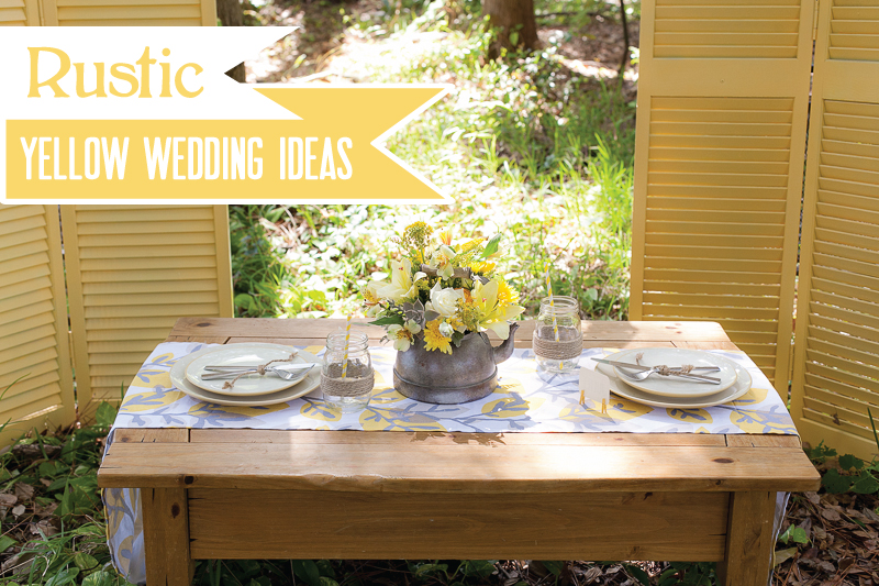 Yellow Wedding Ideas {Rustic} via TheELD.com