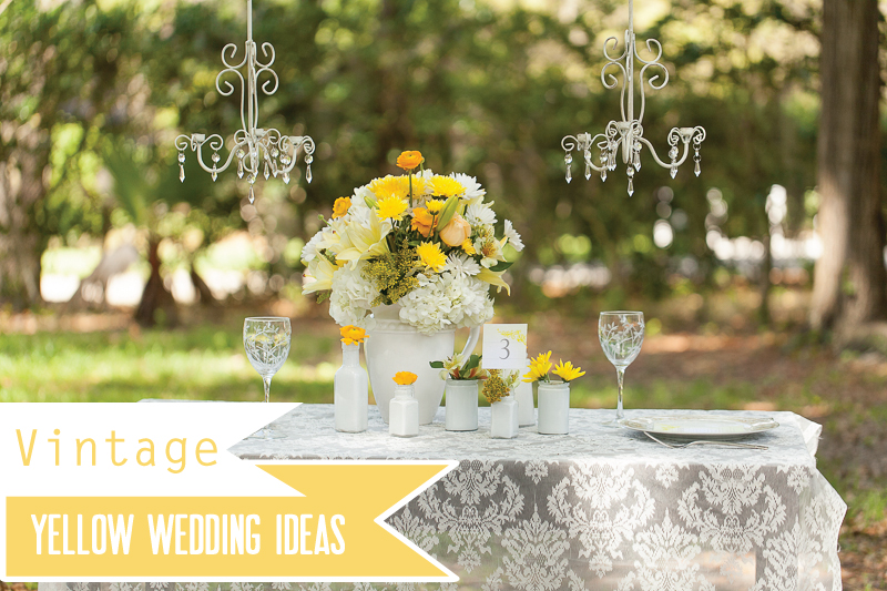 Yellow Wedding Ideas {Vintage} via TheELD.com