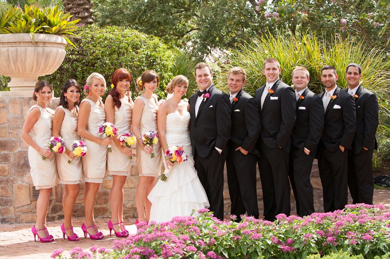 Eclectic Pink & Champagne Florida Wedding via TheELD.com