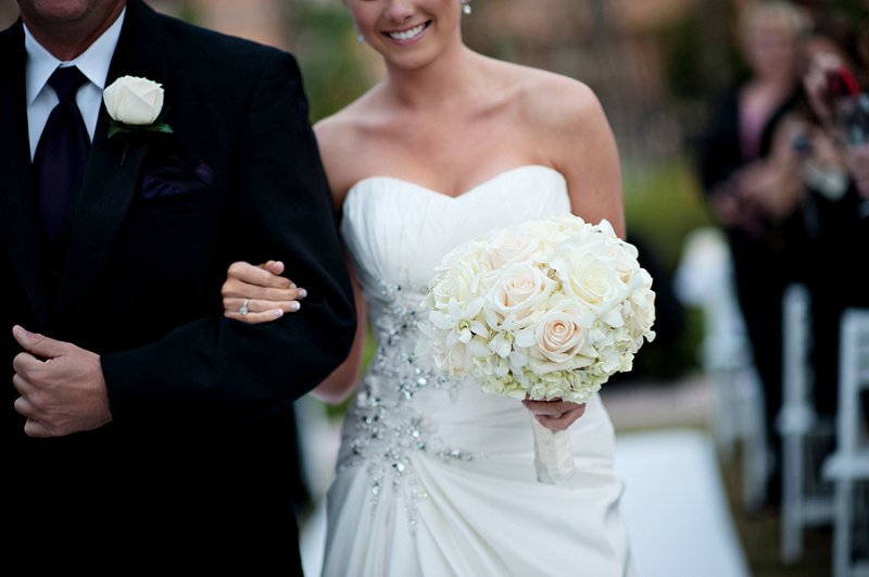Elegant Purple & White Florida Wedding via TheELD.com